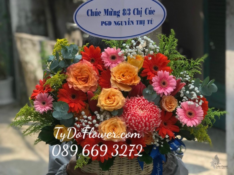 G0323383 GIỎ HOA CHÚC MỪNG