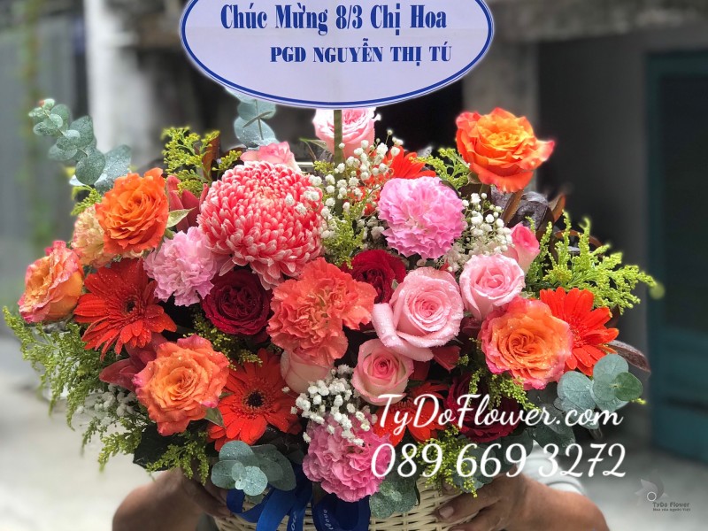 G0323384 GIỎ HOA CHÚC MỪNG