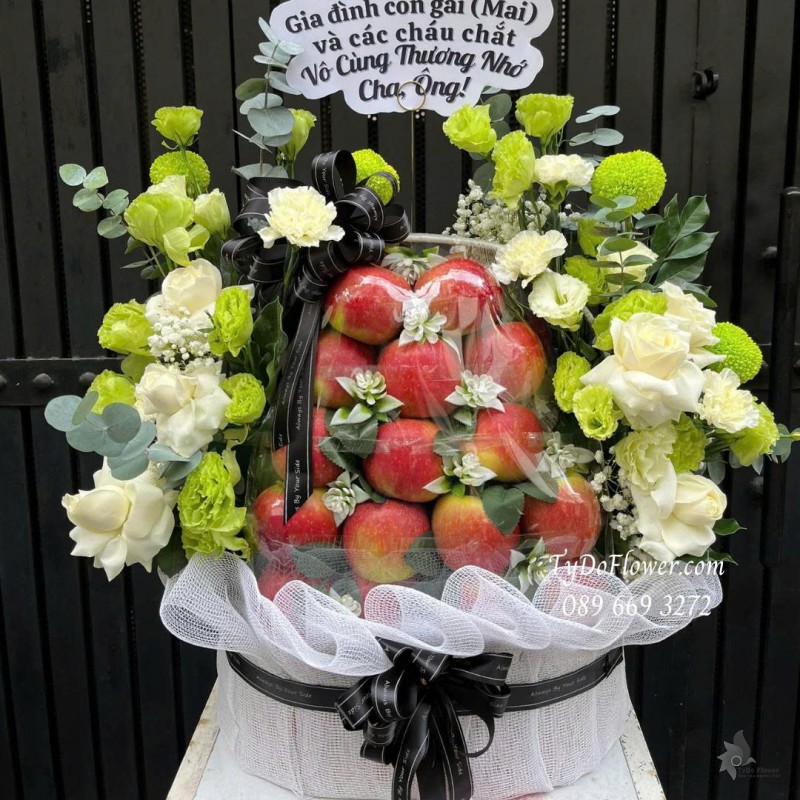 G0925755 GIỎ HOA TRÁI CÂY TANG LỄ CHIA BUỒN Vô Cùng Thương Nhớ